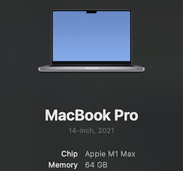 MBP M1 Max, 64GB RAM